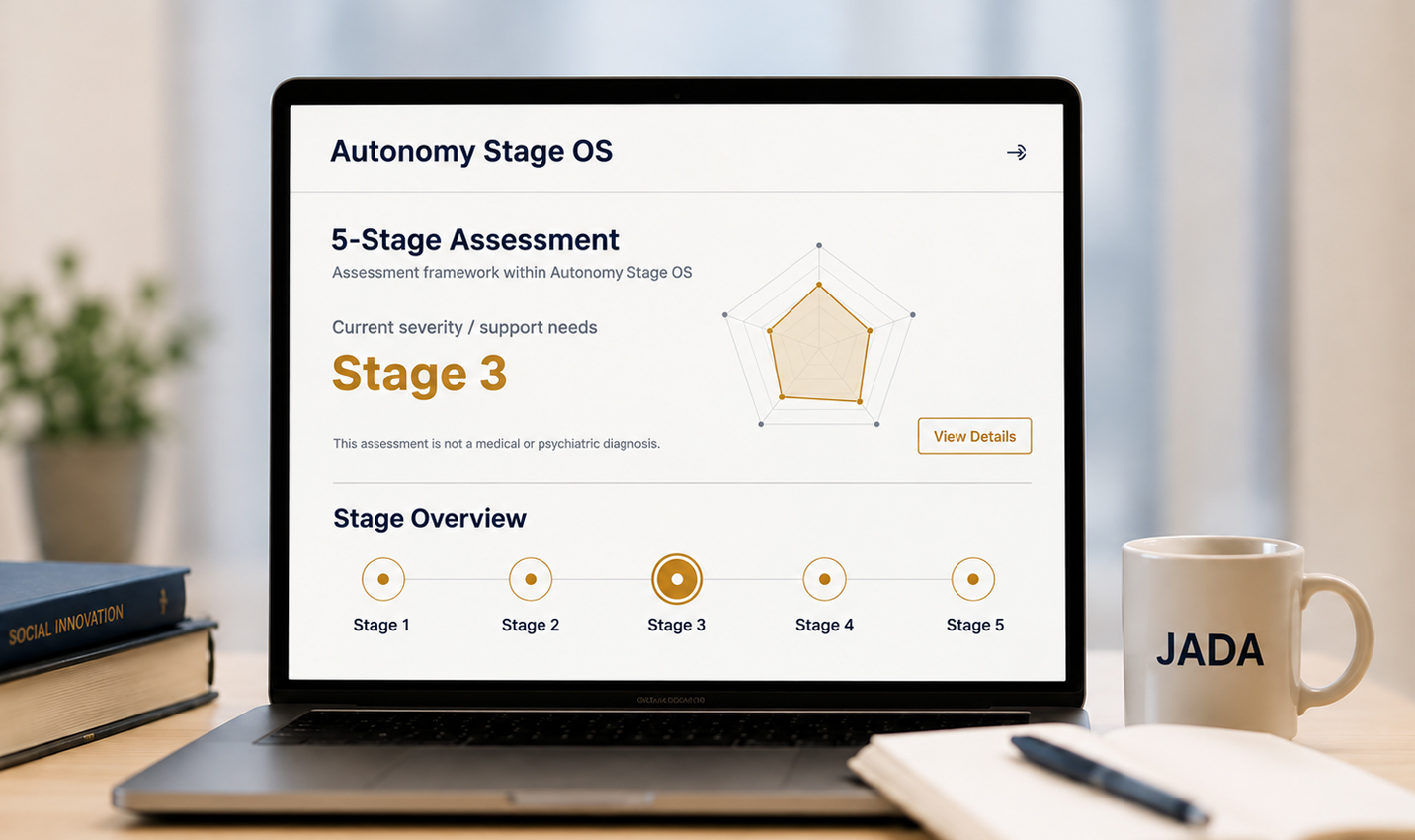 Autonomy Stage OS displayed on a laptop